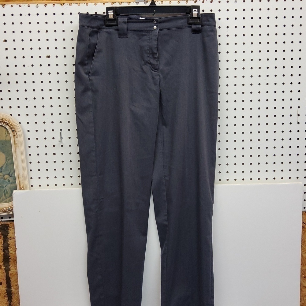 Slazenger golf pants women's size 8 gray flat front EUC